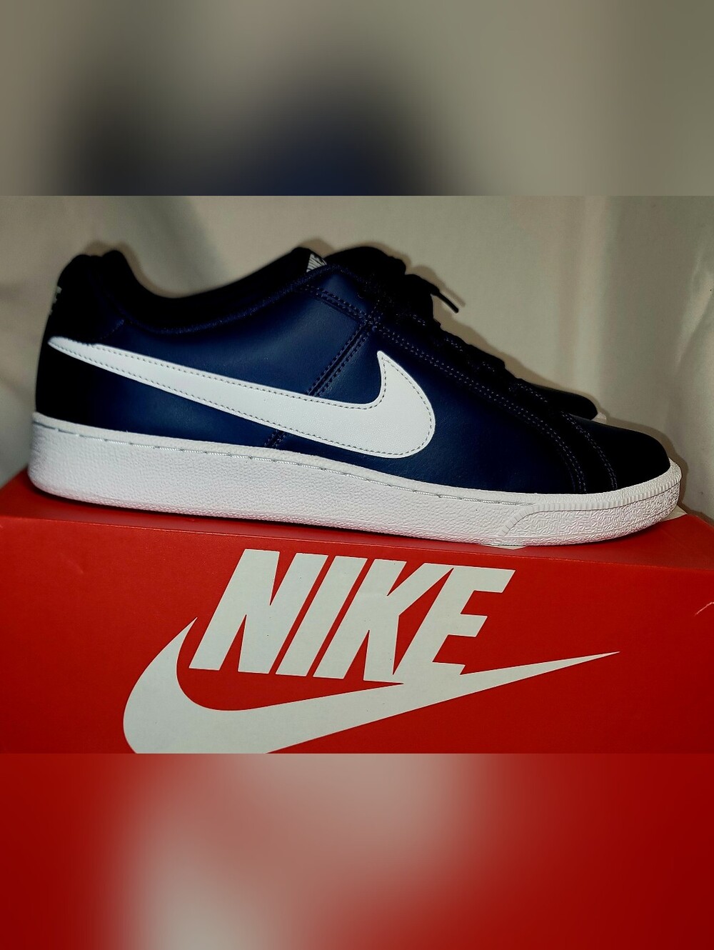 Nike Men's Court Royale Leather Navy/White.New With Box Size 11.5